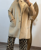 Manteau velours yoga beige