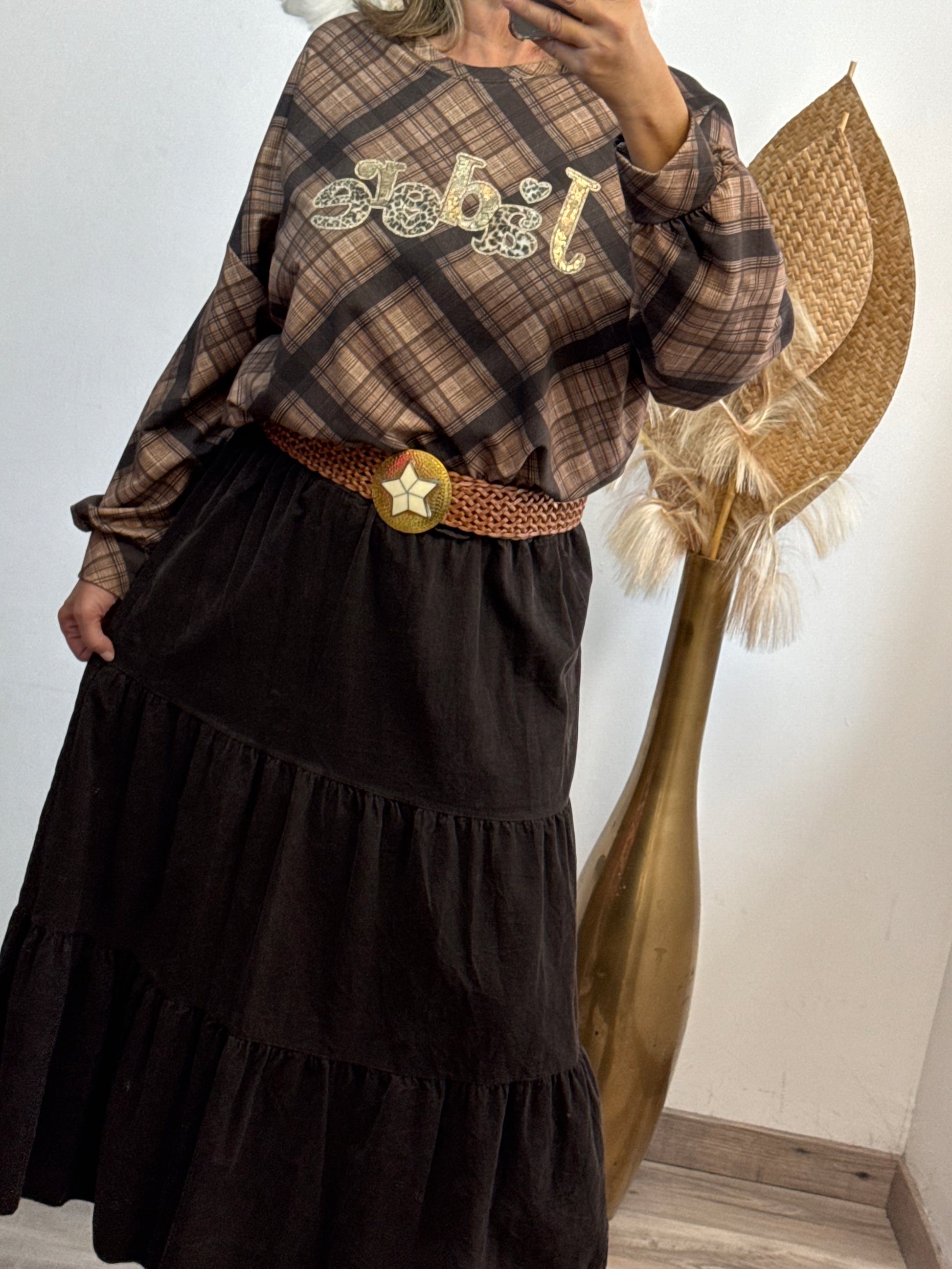 Pull à carreaux J’adore