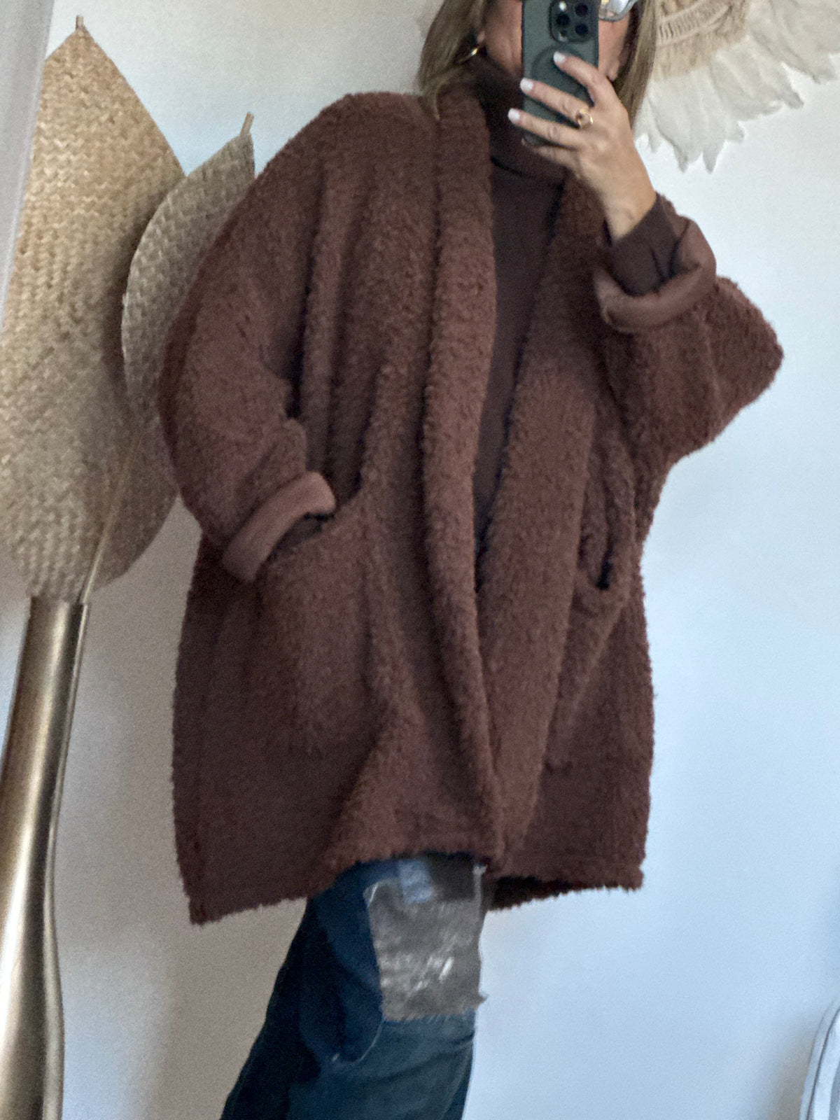 Veste très oversize marron