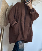 Veste très oversize marron
