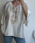 Blouse Elise blanc cassé