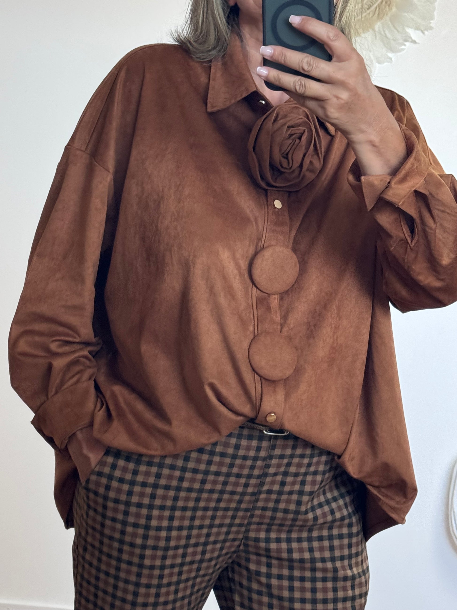 Chemise ou veste Louiza camel