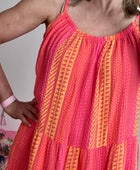 Robe d’été fond corail