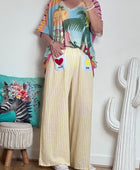 Pantalon rayures jaune