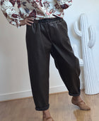 Pantalon SIENNA 🤎 similicuir marron TU 38/46