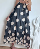 Robe à pois fond marine