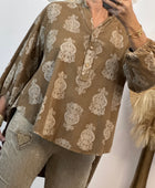 Blouse velours côtelé