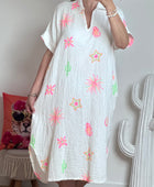Robe gaze de coton blanche