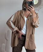 Veste casuel camel jolie forme