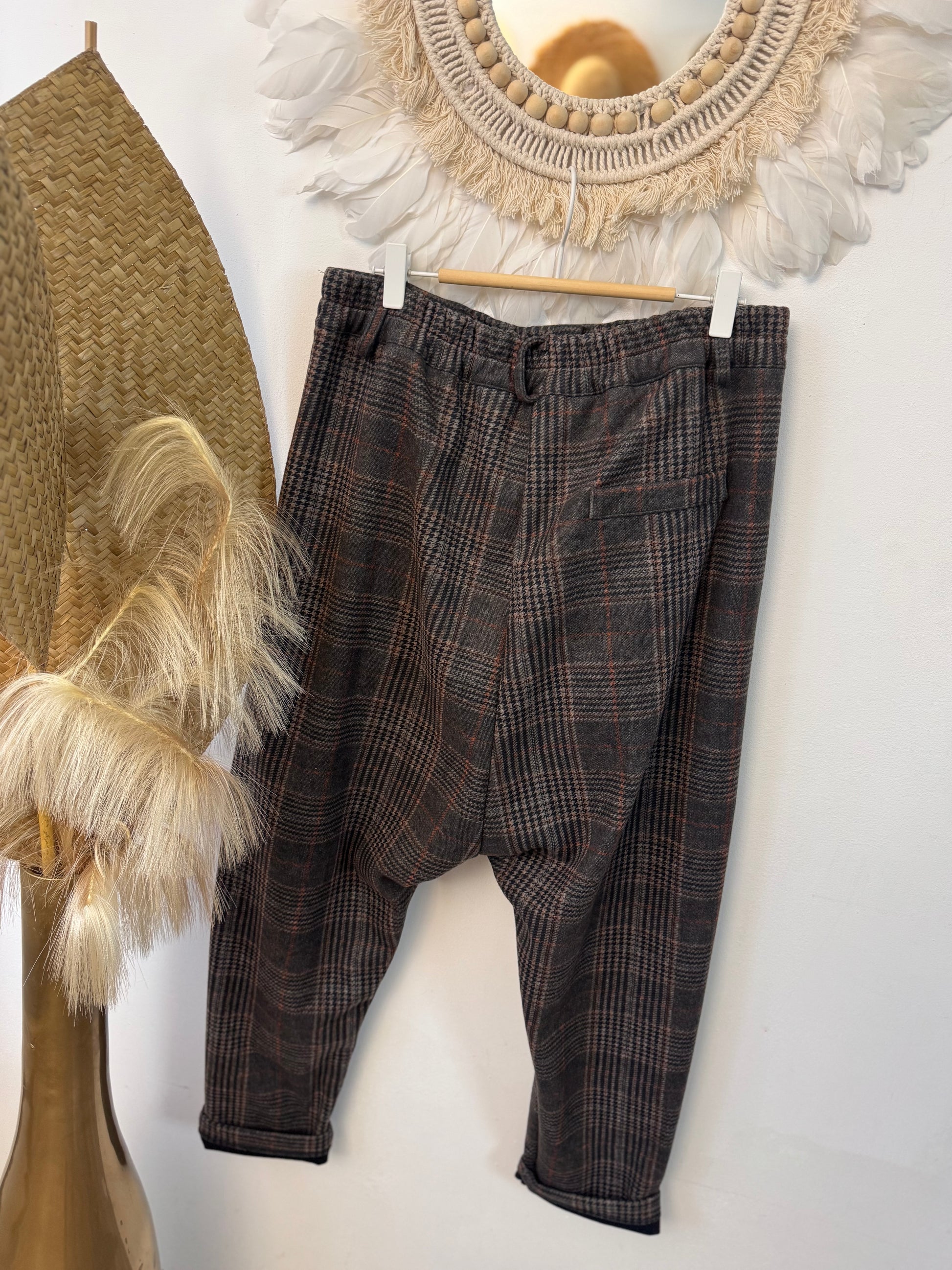 Pantalon saroual à carreaux