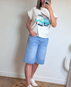 Bermudas jeans bleu clair