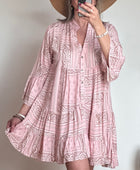 Robe Léa bandana rose