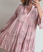 Robe Léa bandana rose