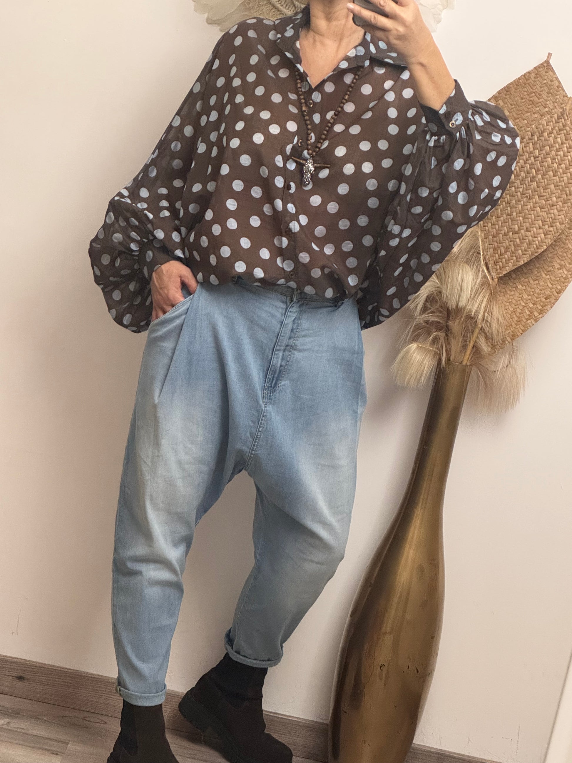 Jeans saroual bleu