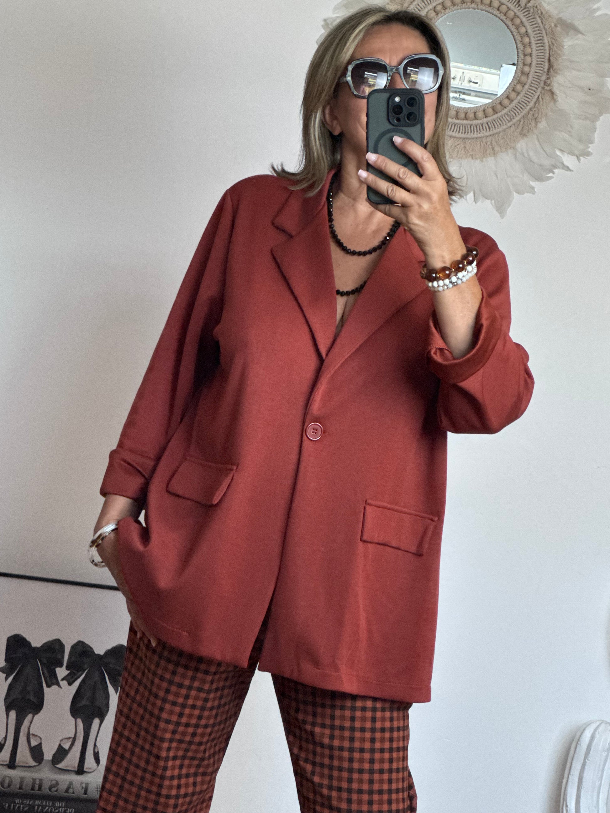 Veste blazer casuel terracotta TU 40/48