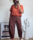 Pantalon confort Léo terracotta TU 38/46