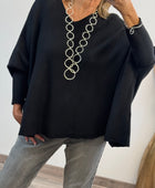 Pull Lucas oversize noir TU 44/54
