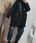 Manteau moumoute noir