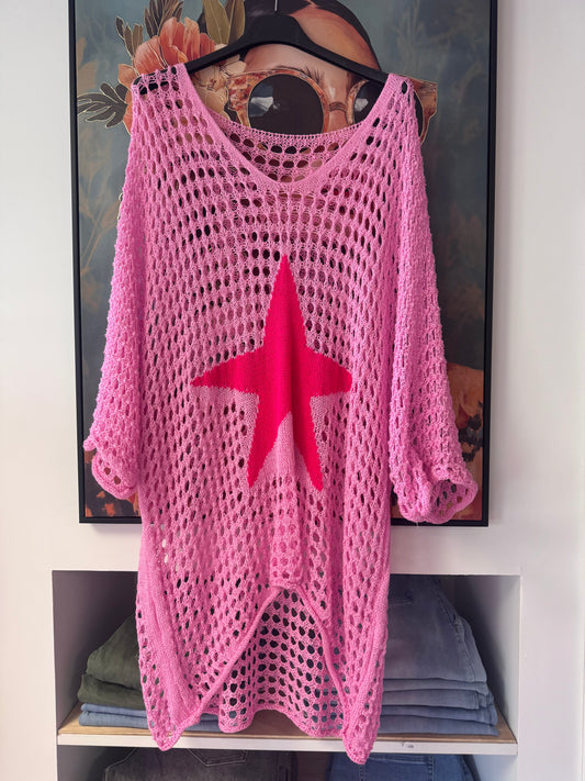 Pull crochet rose