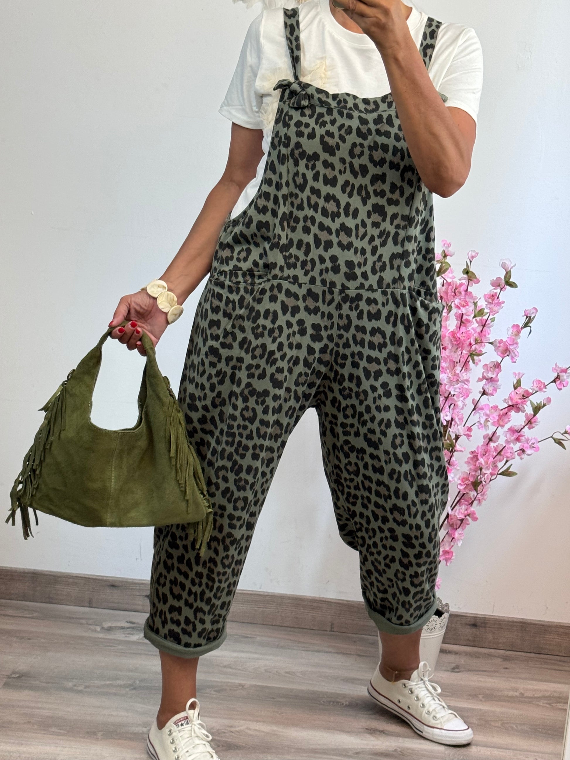 Salopette Léo kaki