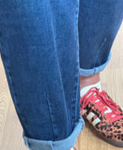 Jean barrel bleu denim