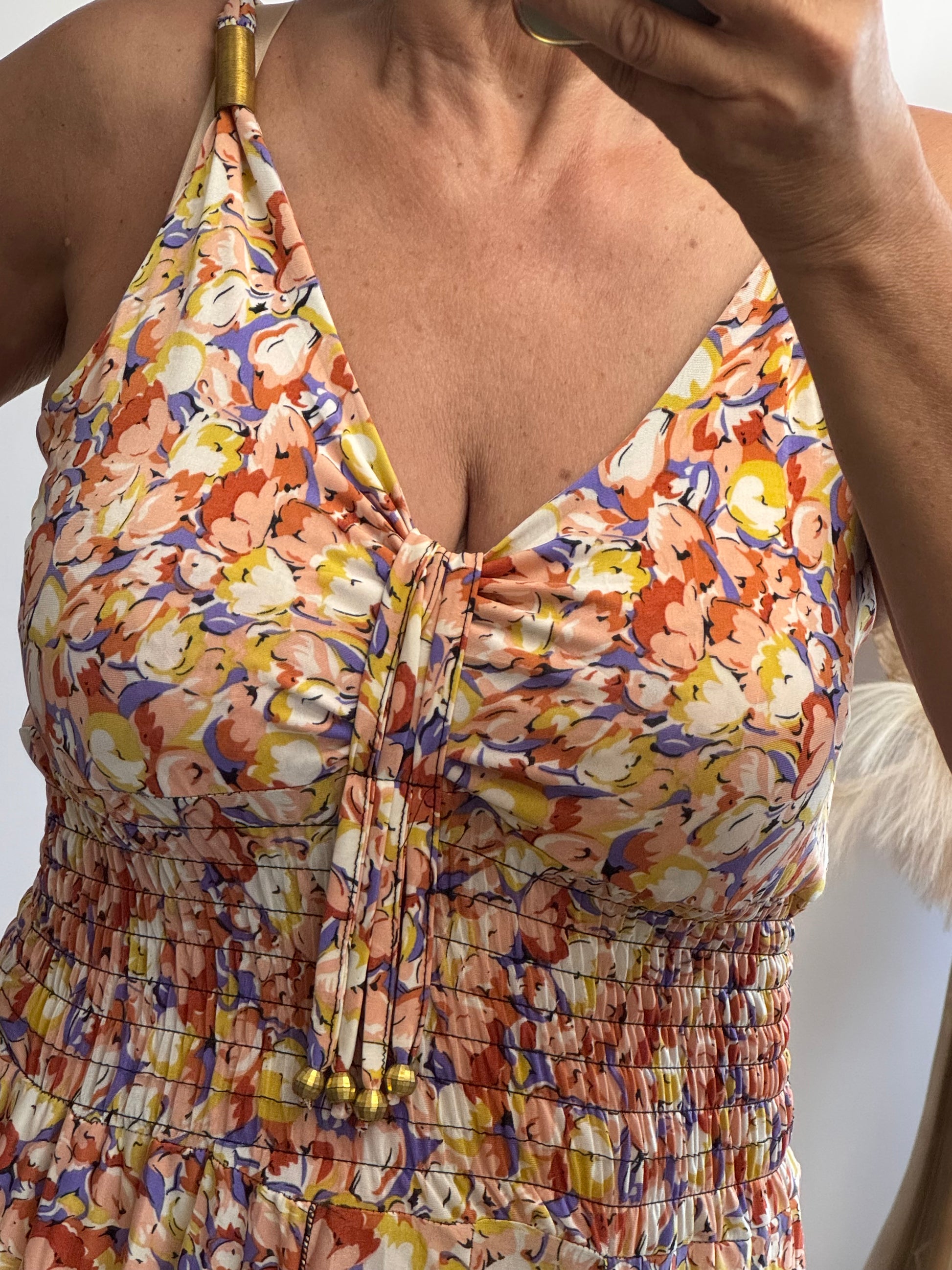 Robe short multicolore