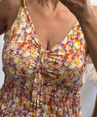 Robe short multicolore