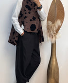 Blouse asymétrique cow marron