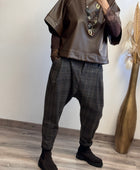 Pantalon saroual à carreaux