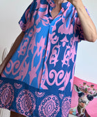 Robe Elisa bleue et rose
