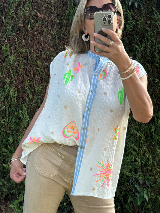 Blouse gaz de coton pep