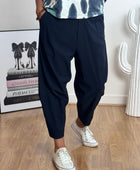 Pantalon style japonais marine