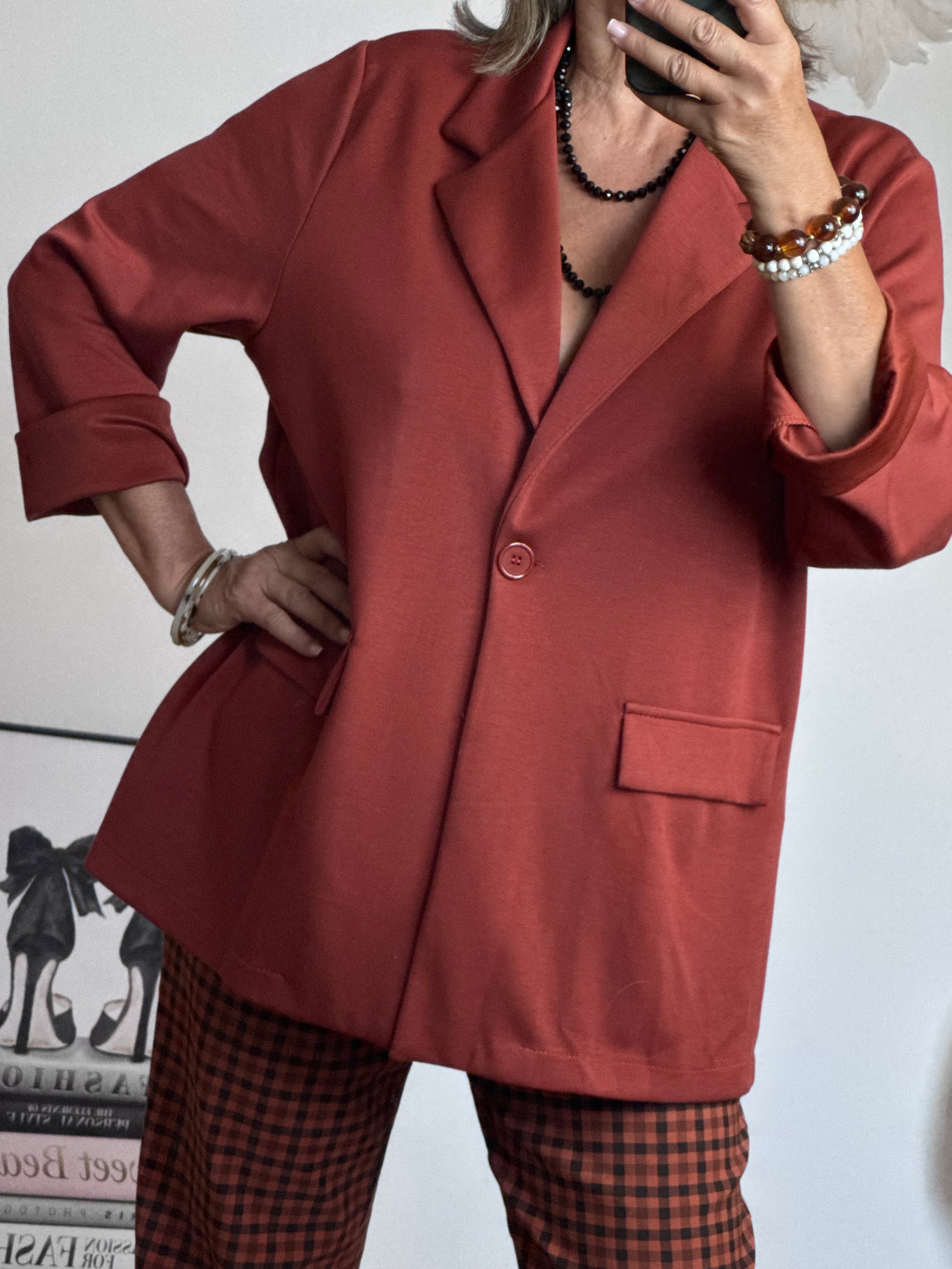 Veste blazer casuel terracotta TU 40/48