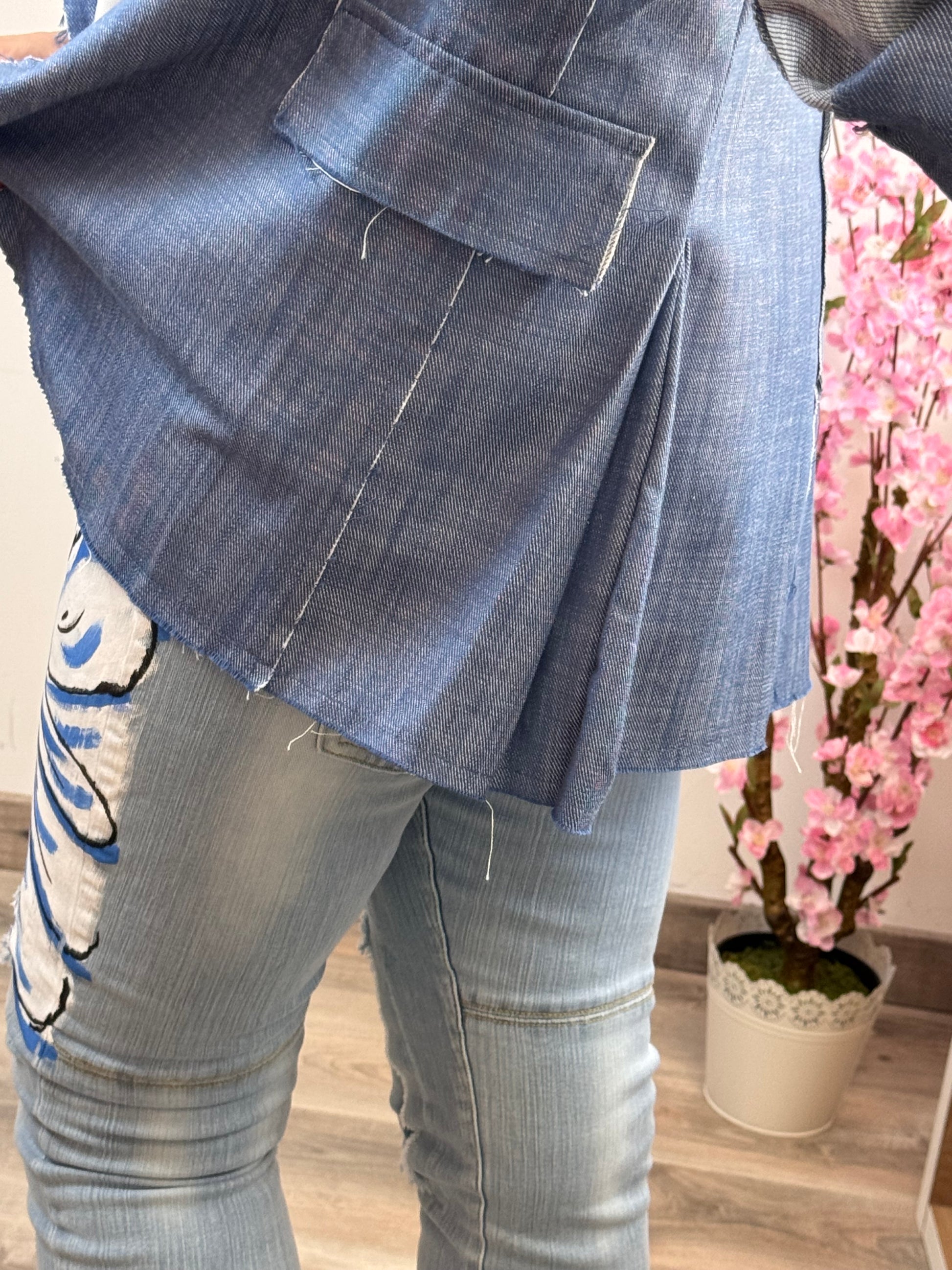Veste blazer jean bleu clair TU 38/44