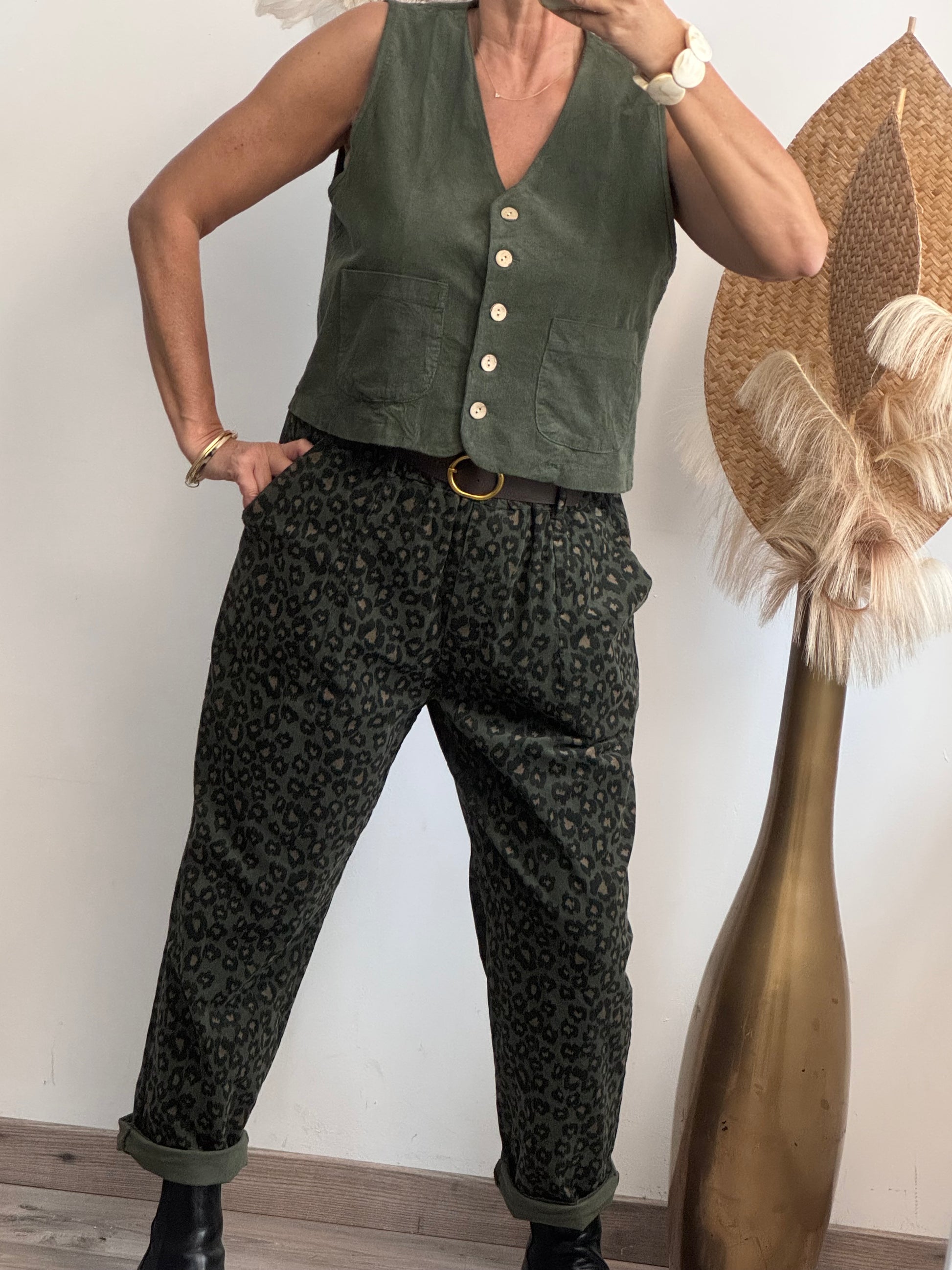 Pantalon Tiago kaki
