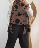Blouse asymétrique cow marron