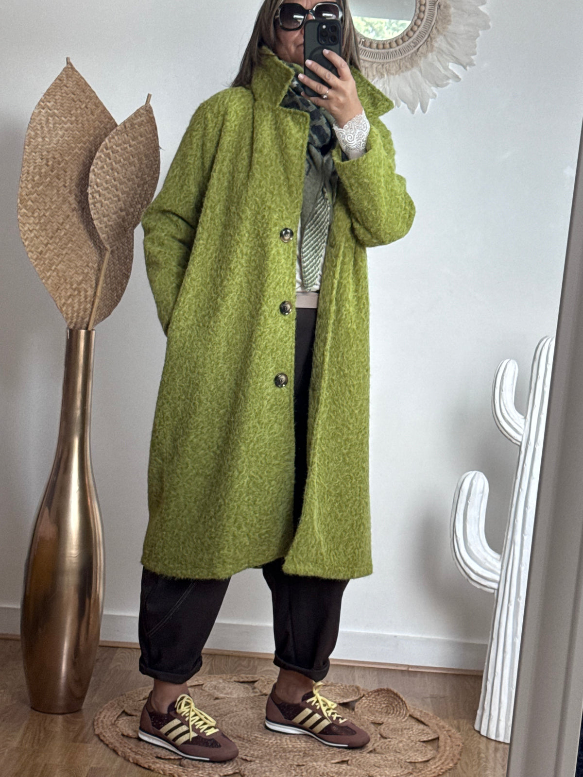 Manteau vert pistache