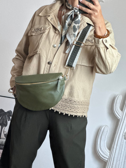 Veste jeans beige dentelle