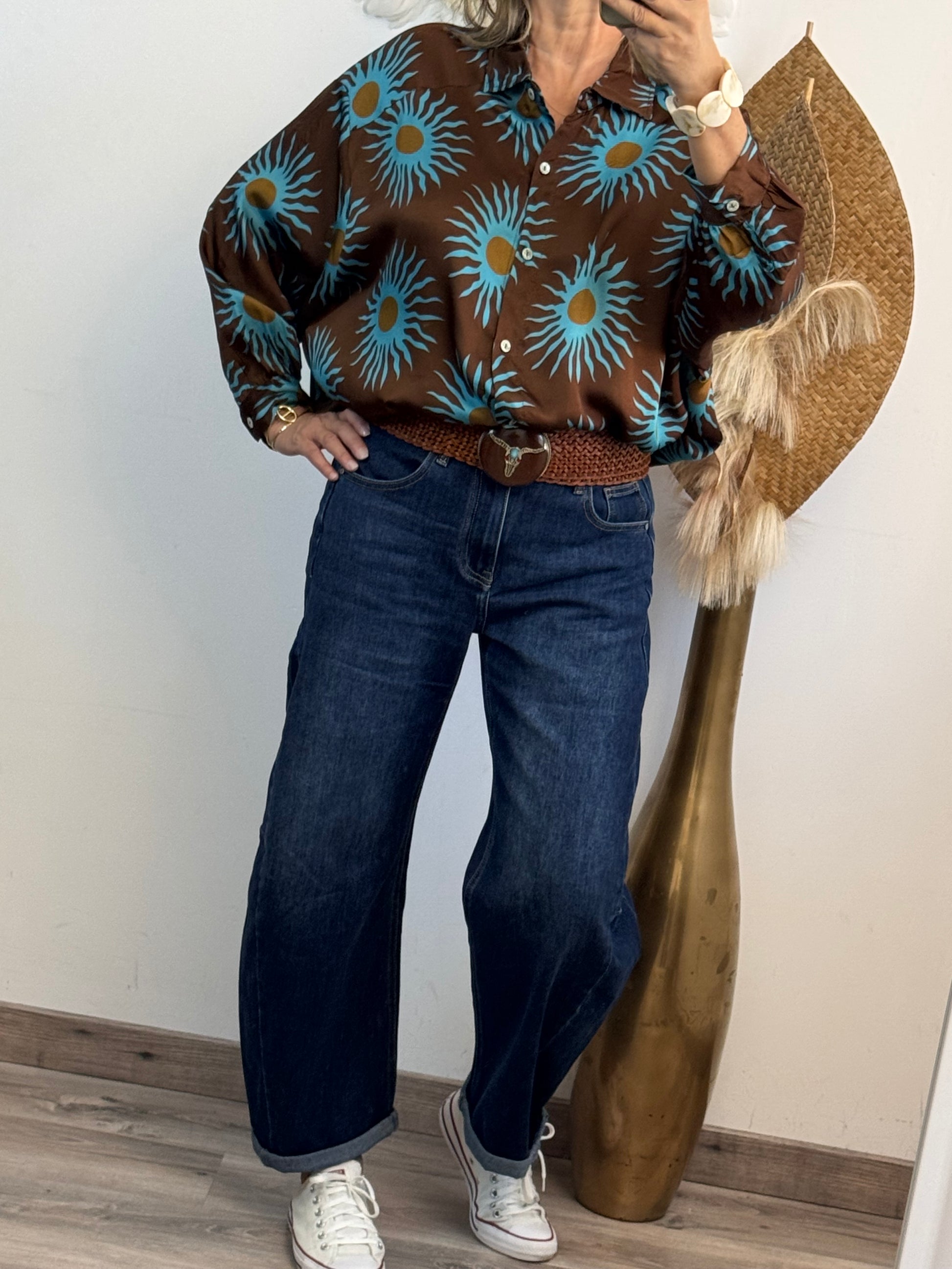 Chemise soleil marron