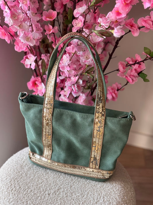 Sac vanes toile verte (petit modèle)