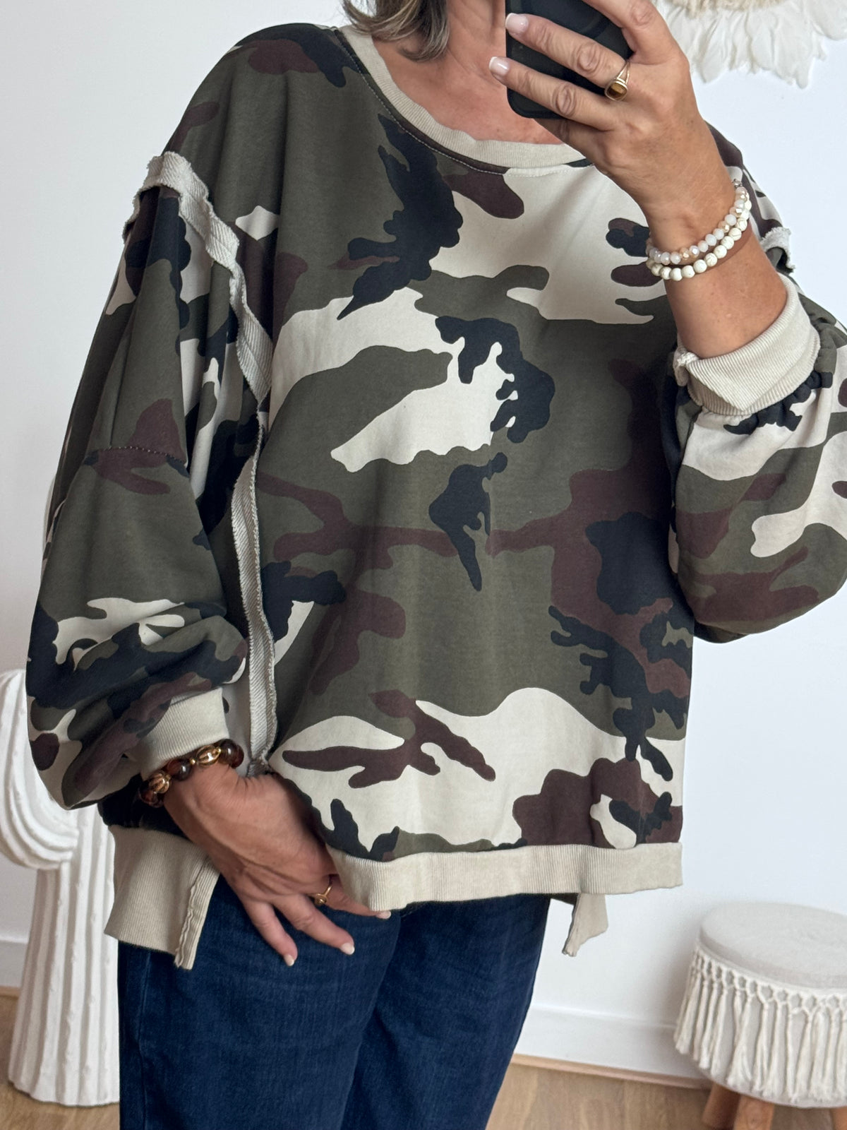 Sweat-shirt oversize camouflage TU 38/50