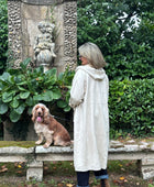 Veste longue suédine beige
