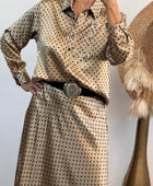 Ensemble jupe et chemise pois plusieurs tailles
