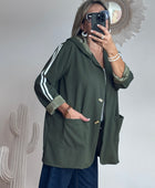 Veste casuel kaki jolie forme