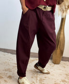Pantalon César bordeaux