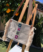 Sac bohème crochet crème