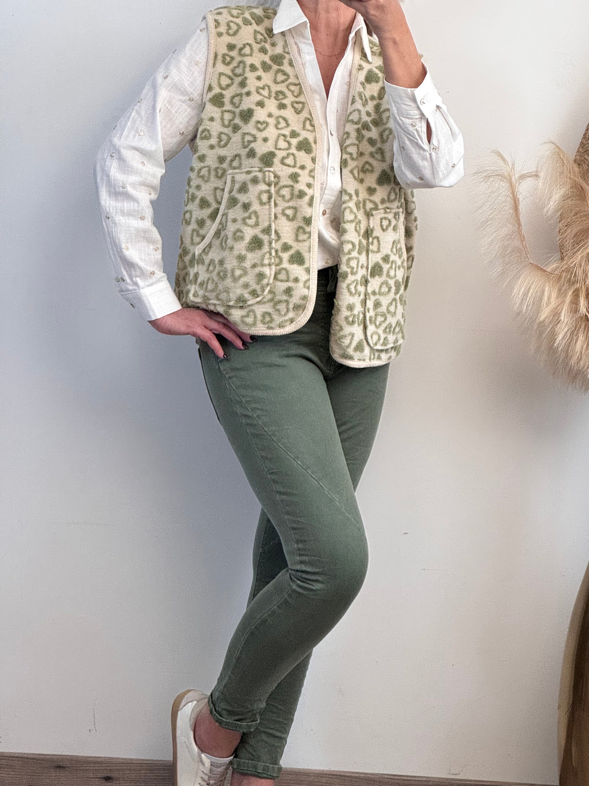 Pantalon jeans skinny kaki