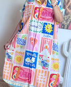 Robe chemise multicolore TU 38/48