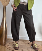 Pantalon balloon marron