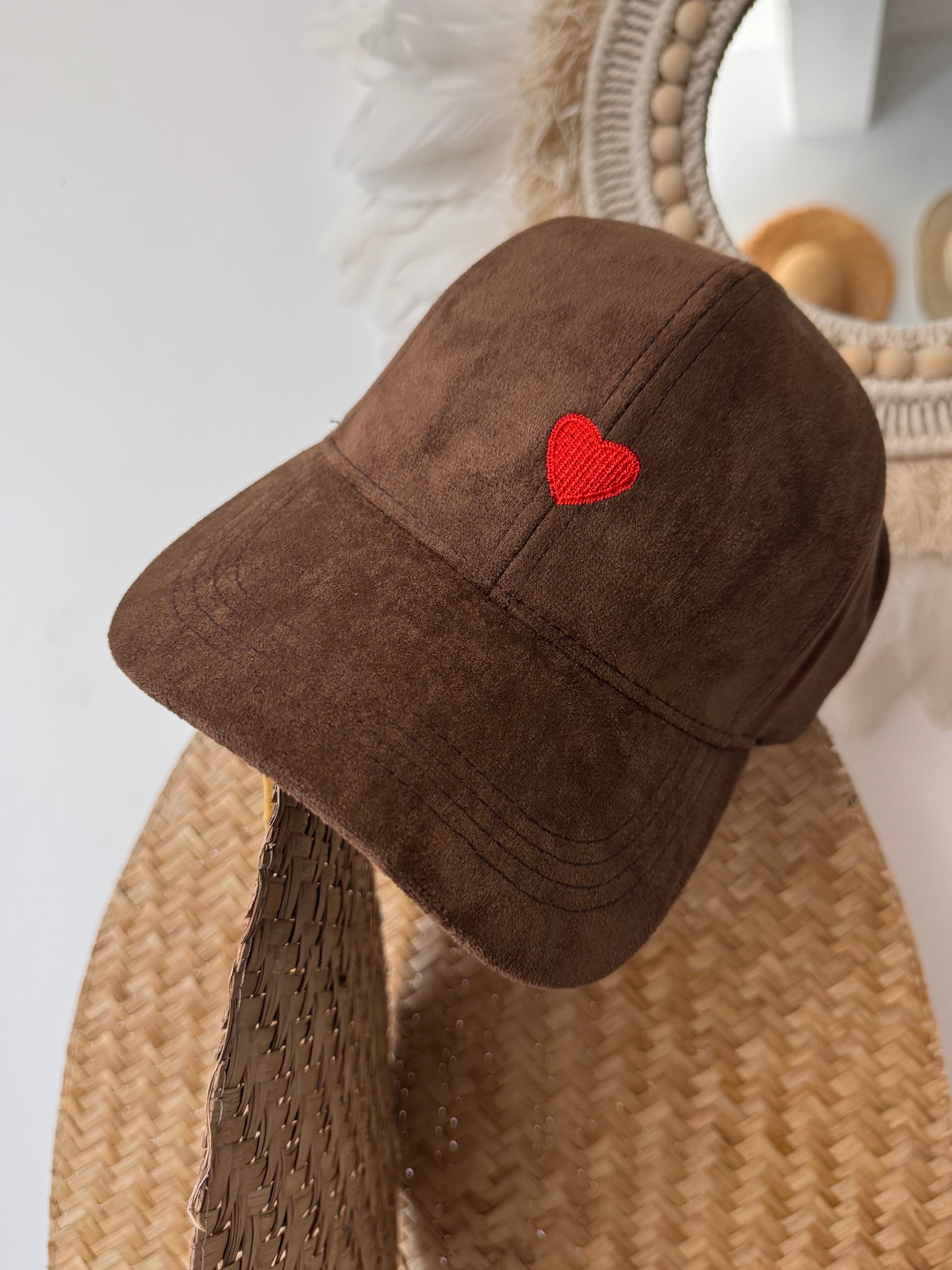 Casquette Love marron